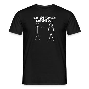 Bro Avez-vous fait de l’exercice - Funny Stick - T-shirt homme - noir - Devant - AI Model Male 178 light (178cm)