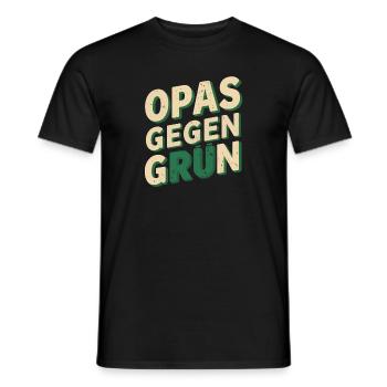 OPAS GEGEN GRÜN Grüne nein Danke - Männer T-Shirt - Schwarz - Vorne - AI Model Male 178 light (178cm)
