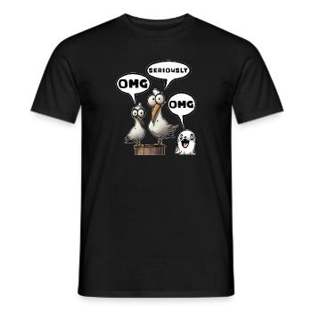 Omg, seriously, awesome - Men's T-Shirt - black - Front - AI Model Male 178 light (178cm)