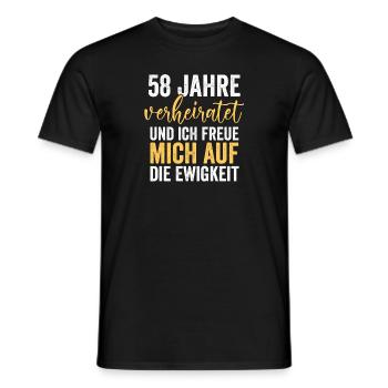 Marriage Angel Wedding 58 Years Married Wedding - Men's T-Shirt - black - Front - AI Model Male 178 light (178cm)