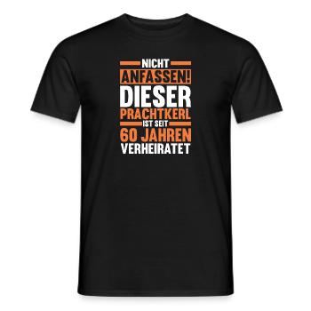 Ehe Diamantene Hochzeit 60 Jahre Verheiratet Hochz - Männer T-Shirt - Schwarz - Vorne - AI Model Male 178 light (178cm)