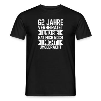 Marriage Aquarium Wedding 62 Years Married Wedding - Men's T-Shirt - black - Front - AI Model Male 178 light (178cm)