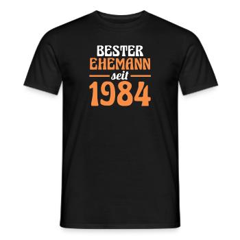 Valentinstag Bester Ehemann Seit 1984 - Männer T-Shirt - Schwarz - Vorne - AI Model Male 178 light (178cm)