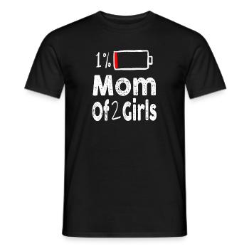 Mutter von 2 Mädchen Lustiger Muttertag - Männer T-Shirt - Schwarz - Vorne - AI Model Male 178 light (178cm)