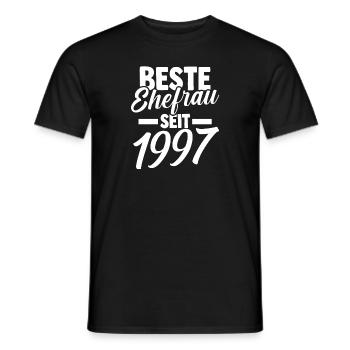 Valentine's Day Best Wife Since 1997 - Men's T-Shirt - black - Front - AI Model Male 178 light (178cm)