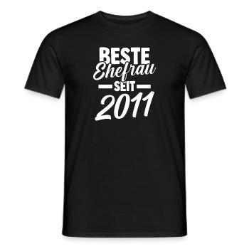 Meilleure épouse de la Saint-Valentin depuis 2011 - T-shirt homme - noir - Devant - AI Model Male 178 light (178cm)