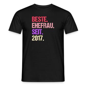 Meilleure épouse de la Saint-Valentin depuis 2017 - T-shirt homme - noir - Devant - AI Model Male 178 light (178cm)
