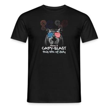 Amusez-vous Capy-Blast ce 4 juillet - Patriot - T-shirt homme - noir - Devant - AI Model Male 178 light (178cm)