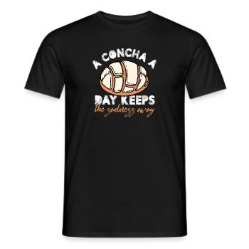 A Concha A Day Keeps The Sadness Away Mexican Pan - Männer T-Shirt - Schwarz - Vorne - AI Model Male 178 light (178cm)