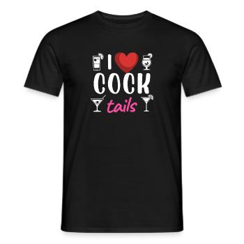 I love cocktails - Männer T-Shirt - Schwarz - Vorne - AI Model Male 178 light (178cm)