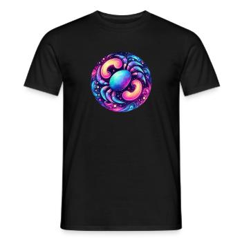 Cancer Zodiac Sign - Men's T-Shirt - black - Front - AI Model Male 178 light (178cm)