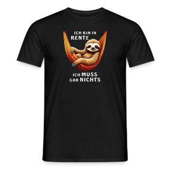 I'M RETIRED I DON'T HAVE TO DO ANYTHING - Men's T-Shirt - black - Front - AI Model Male 178 light (178cm)