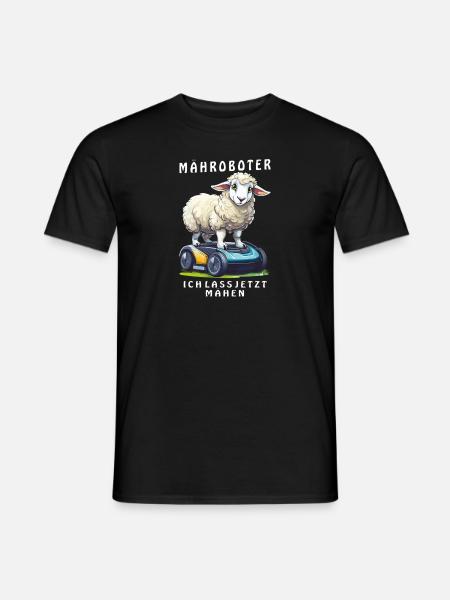 SCHAF MÄHROBOTER ICH LASS JETZT MÄHEN - Männer T-Shirt - Schwarz