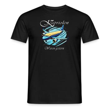 AIRPLANE Capers are a thing of the past - Men's T-Shirt - black - Front - AI Model Male 178 light (178cm)