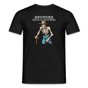 RETRAITÉS : S’amuser avant la fin - T-shirt homme - noir - Devant - AI Model Male 178 light (178cm)