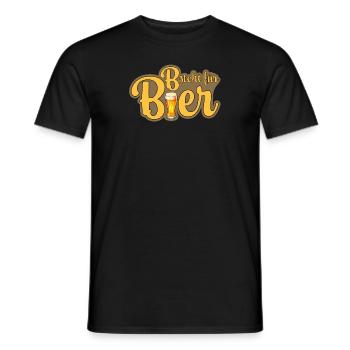 B comme bière - T-shirt homme - noir - Devant - AI Model Male 178 light (178cm)