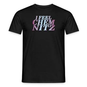 I FEEL CHEMNITZ - Men's T-Shirt - black - Front - AI Model Male 178 light (178cm)