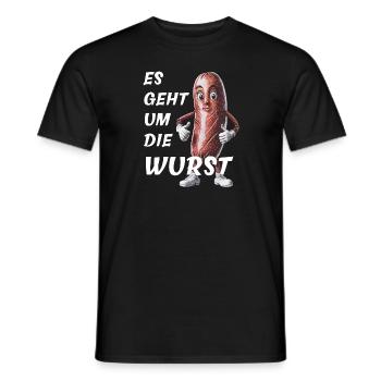 TOUT EST UNE QUESTION DE SAUCISSON - T-shirt homme - noir - Devant - AI Model Male 178 light (178cm)
