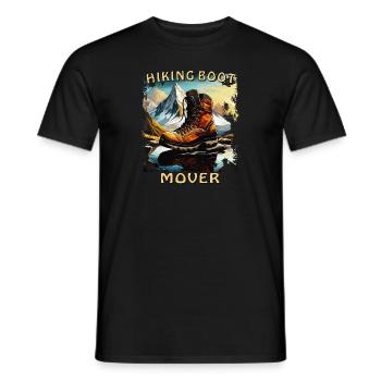 DÉMÉNAGEUR DE CHAUSSURES DE RANDONNÉE - T-shirt homme - noir - Devant - AI Model Male 178 light (178cm)