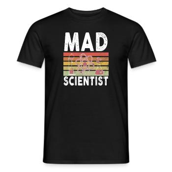 Mad Scientist - Männer T-Shirt - Schwarz - Vorne - AI Model Male 178 light (178cm)