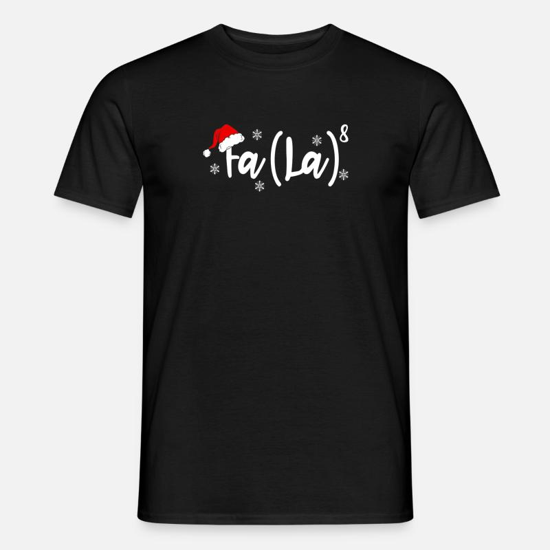 Drôle de Noël professeur de mathématiques Fa La8 équations - T-shirt homme - noir
