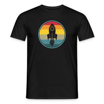 Rocket Science Physics Retro Vintage - Men's T-Shirt - black - Front - AI Model Male 178 light (178cm)