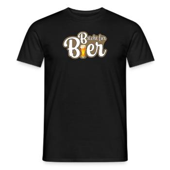 B comme bière - T-shirt homme - noir - Devant - AI Model Male 178 light (178cm)