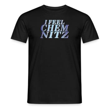 I FEEL CHEMNITZ - Men's T-Shirt - black - Front - AI Model Male 178 light (178cm)