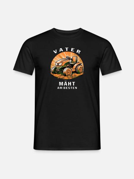 RASENMÄHER VATER MÄHT AM BESTEN - Männer T-Shirt - Schwarz