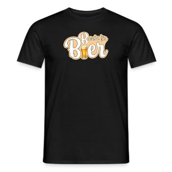 B comme bière - T-shirt homme - noir - Devant - AI Model Male 178 light (178cm)