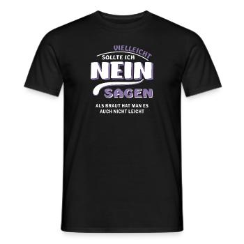 SAY NO BRIDE - Men's T-Shirt - black - Front - AI Model Male 178 light (178cm)