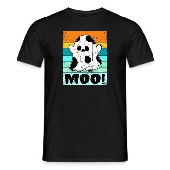 Costume d’Halloween Moo Cow Print - T-shirt homme - noir - Devant - AI Model Male 178 light (178cm)