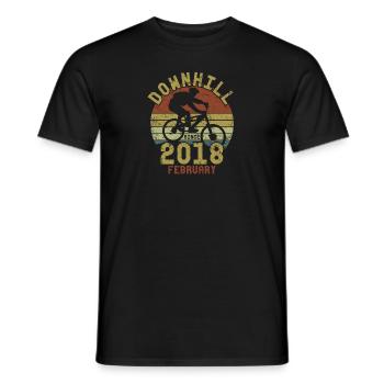 Birthday Downhill Bike Bike February 2018 - Men's T-Shirt - black - Front - AI Model Male 178 light (178cm)