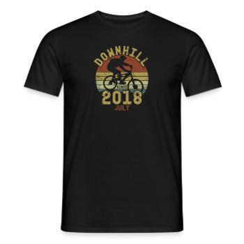 Birthday Downhill Bike Bike July 2018 - Men's T-Shirt - black - Front - AI Model Male 178 light (178cm)
