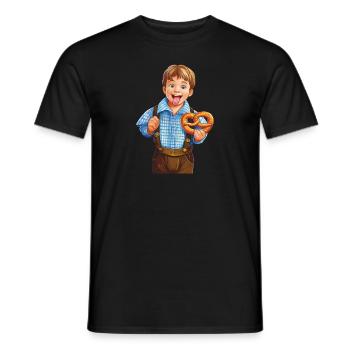 CHILD BOY PRETZEL - Men's T-Shirt - black - Front - AI Model Male 178 light (178cm)