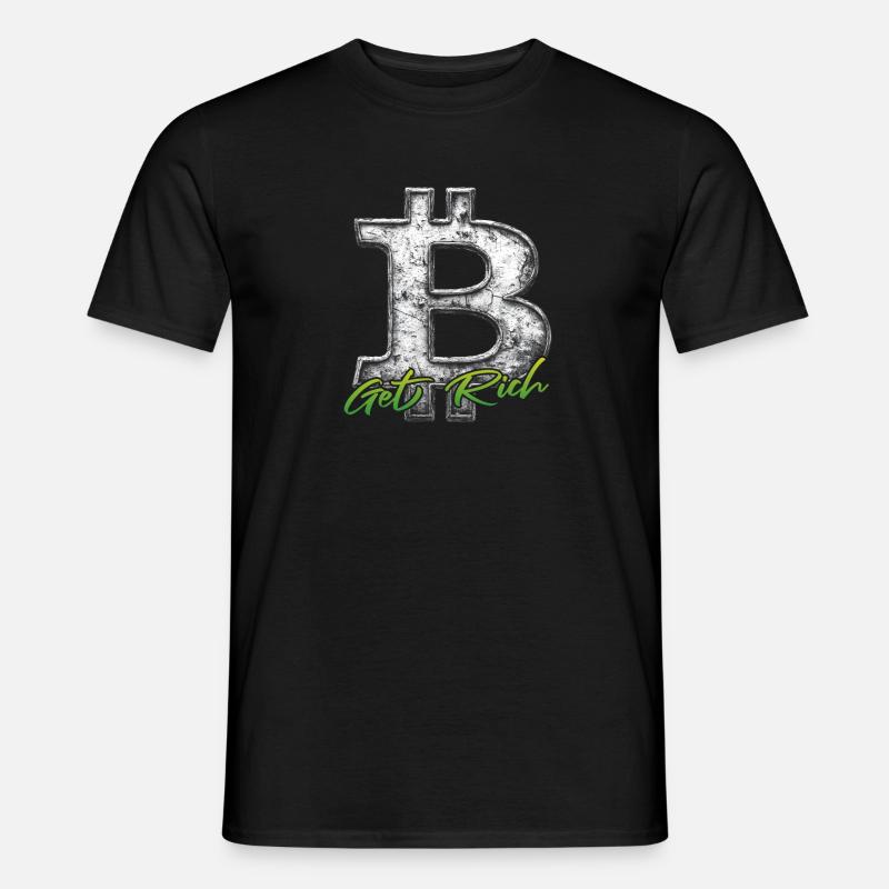 Bitcoin - Get Rich Krypto Boom - Männer T-Shirt - Schwarz