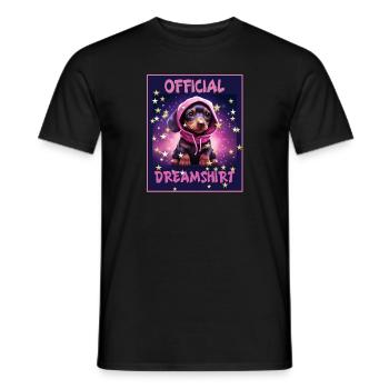 Officiel Dreamshirt teckel mignon avec ciel étoilé - T-shirt homme - noir - Devant - AI Model Male 178 light (178cm)