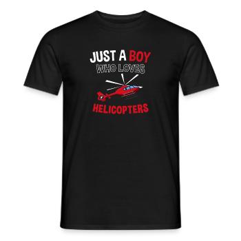 Helicopter Helicopter Rescue Pilot Pilot - Men's T-Shirt - black - Front - AI Model Male 178 light (178cm)