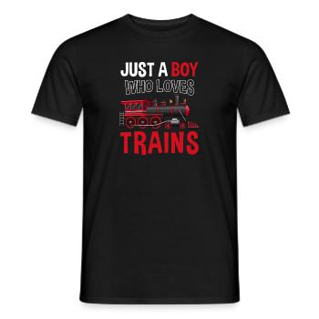 Train à vapeur Conducteur de train Locomotive Train - T-shirt homme - noir - Devant - AI Model Male 178 light (178cm)