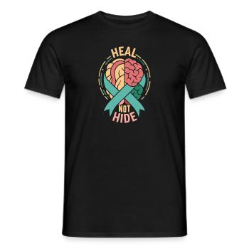 Depression Help - Mental Breakdown - Men's T-Shirt - black - Front - AI Model Male 178 light (178cm)