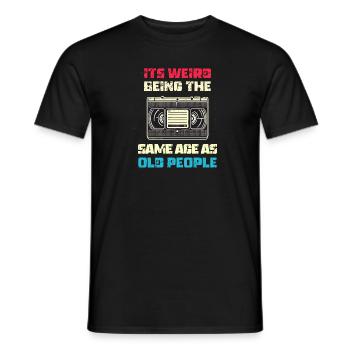 Vintage | Classic | Classic | Old - Men's T-Shirt - black - Front - AI Model Male 178 light (178cm)