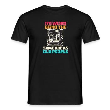 Vintage | Classic | Classic | Old - Men's T-Shirt - black - Front - AI Model Male 178 light (178cm)