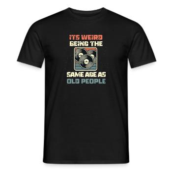 Vintage | Classic | Classic | Old - Men's T-Shirt - black - Front - AI Model Male 178 light (178cm)