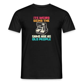 Jahrgang | Klassisch | Klassisch | Alt - Männer T-Shirt - Schwarz - Vorne - AI Model Male 178 light (178cm)