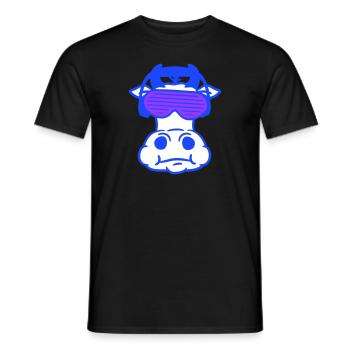 Fête, lait, vache, taureau, ferme, animal, visage, club de musique - T-shirt homme - noir - Devant - AI Model Male 178 light (178cm)