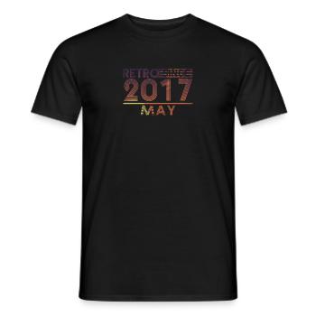 Retro Geburtstag May 2017 - Sunset line - Männer T-Shirt - Schwarz - Vorne - AI Model Male 178 light (178cm)