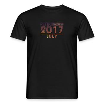 Retro Geburtstag July 2017 - Sunset line - Männer T-Shirt - Schwarz - Vorne - AI Model Male 178 light (178cm)