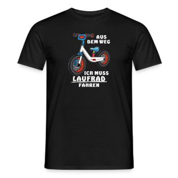 DOIT FAIRE DU VÉLO D’ÉQUILIBRE - T-shirt homme - noir - Devant - AI Model Male 178 light (178cm)