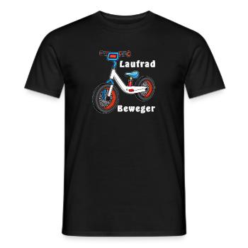 LAUFRAD BEWEGER - Männer T-Shirt - Schwarz - Vorne - AI Model Male 178 light (178cm)