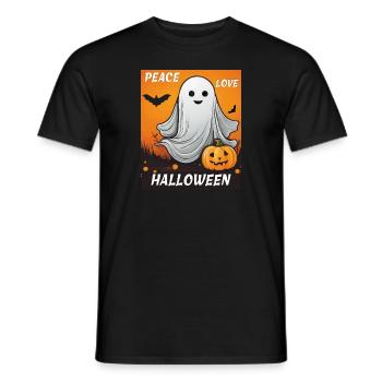 PAIX AMOUR HALLOWEEN - T-shirt homme - noir - Devant - AI Model Male 178 light (178cm)
